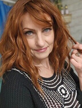 Red Copper Wavy Women's Wig -
